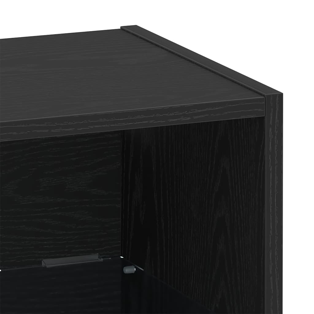 Flytende Hylle Svart Eik 40x28,5x40 cm Konstruert Tre