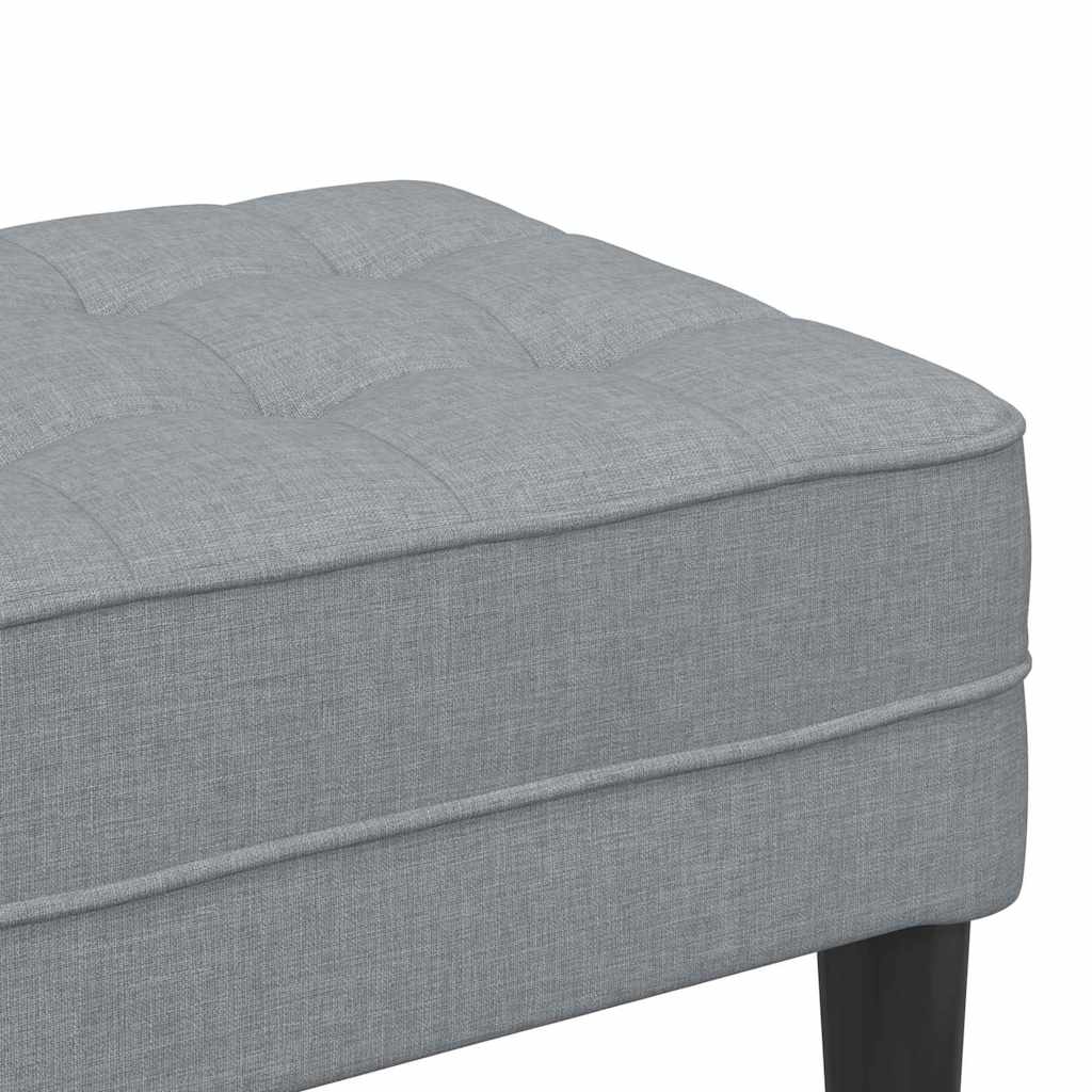 Benk Lysegrå 113x57x39 cm Stoff
