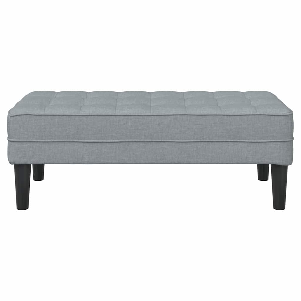 Benk Lysegrå 113x57x39 cm Stoff