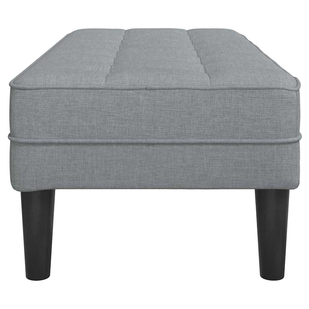 Benk Lysegrå 113x57x39 cm Stoff