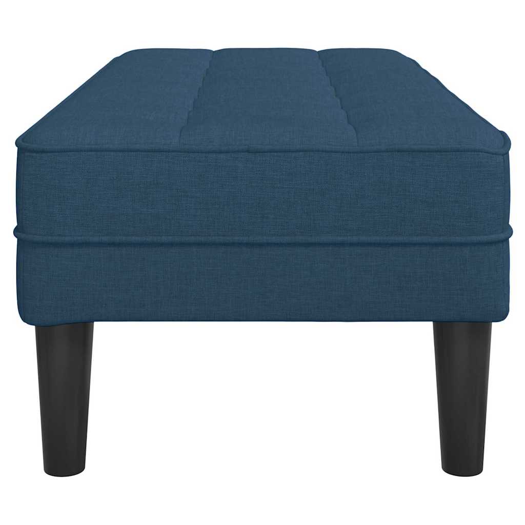 Benk Blå 113x57x39 cm Stoff
