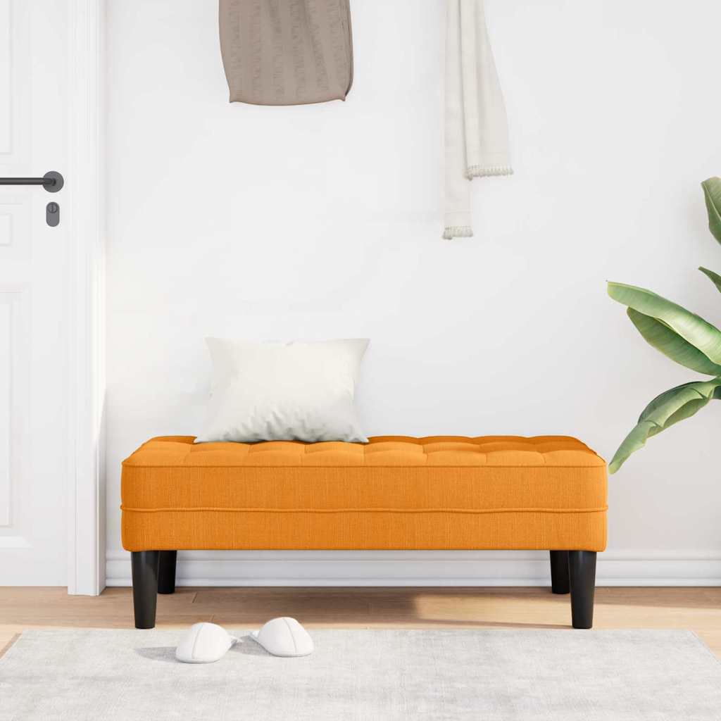Benk Mørk Gul 113x57x39 cm Stoff