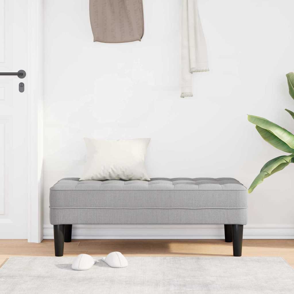 Benk Skygrå 113x57x39 cm Stoff