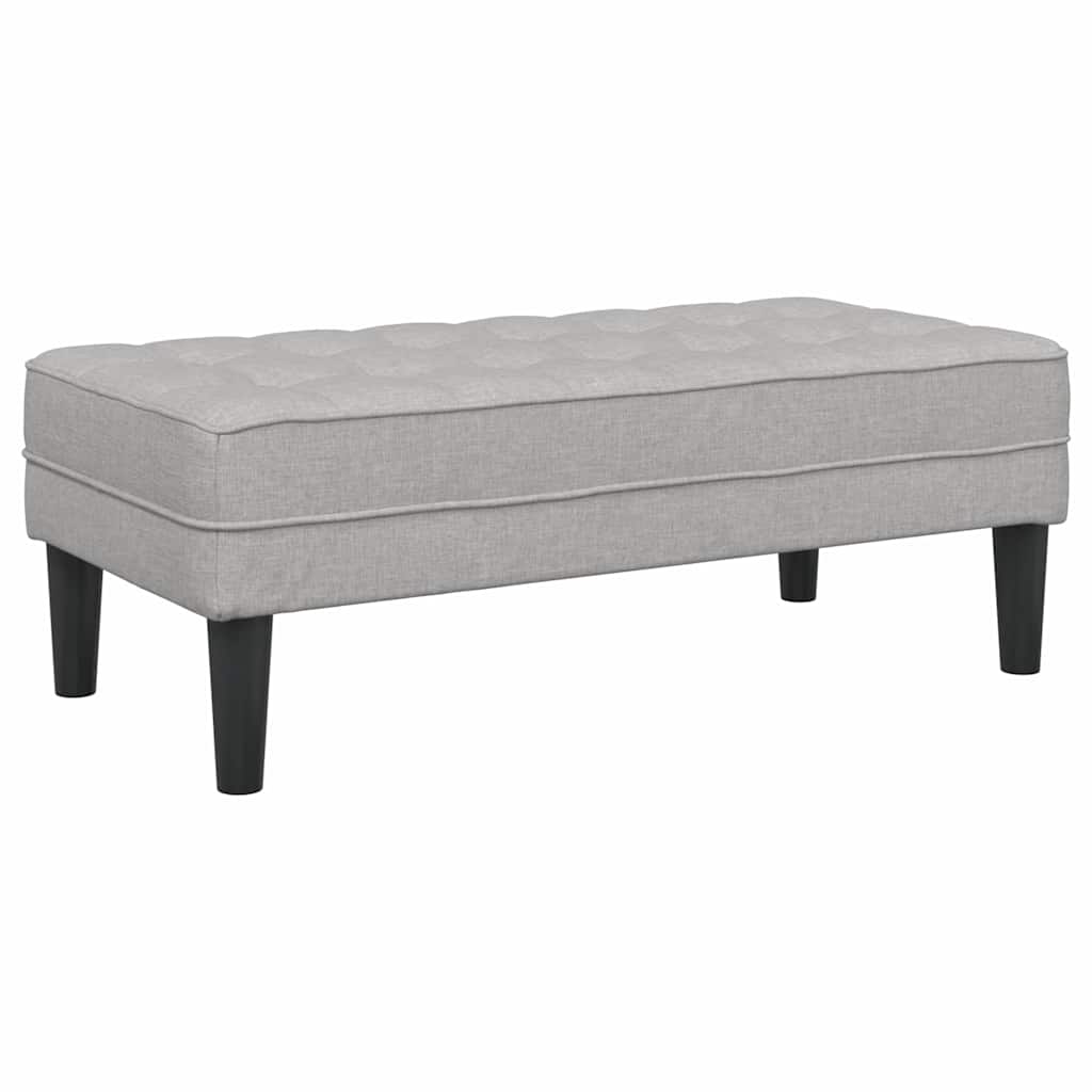 Benk Skygrå 113x57x39 cm Stoff