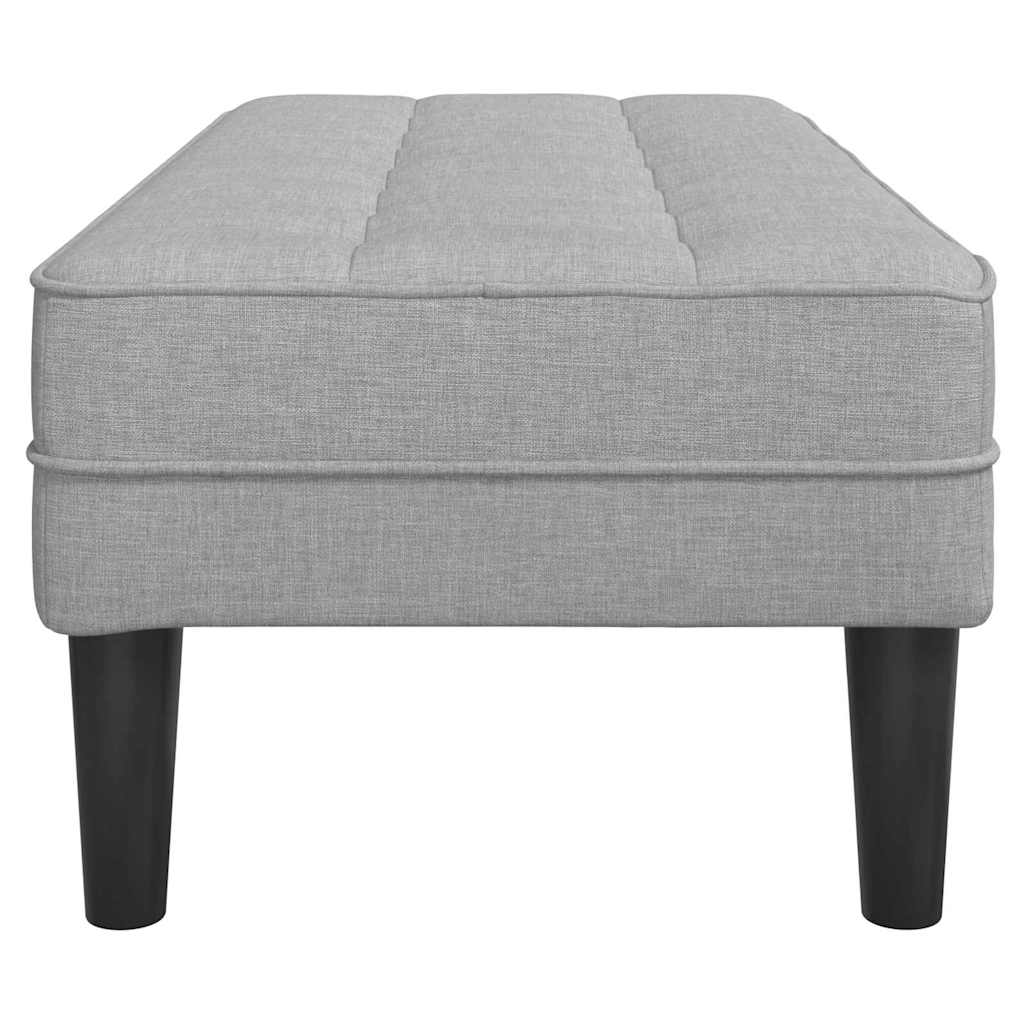 Benk Skygrå 113x57x39 cm Stoff