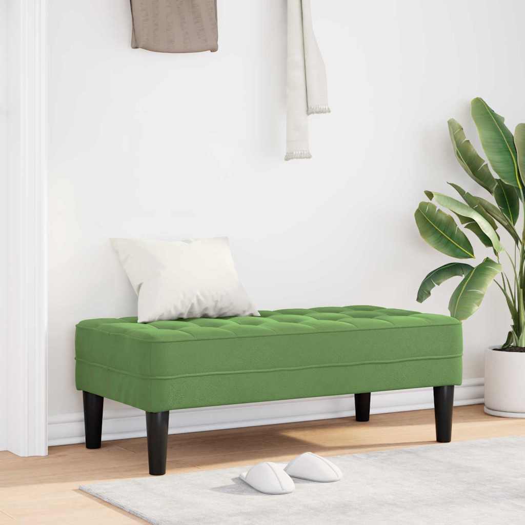 Benk Lys Grønn 113x57x39 cm Fløyel