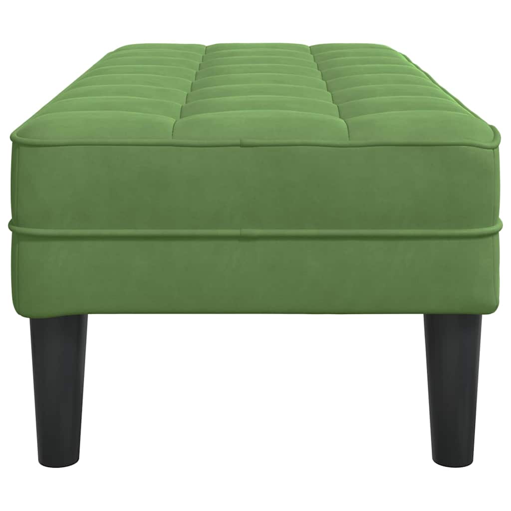 Benk Lys Grønn 113x57x39 cm Fløyel