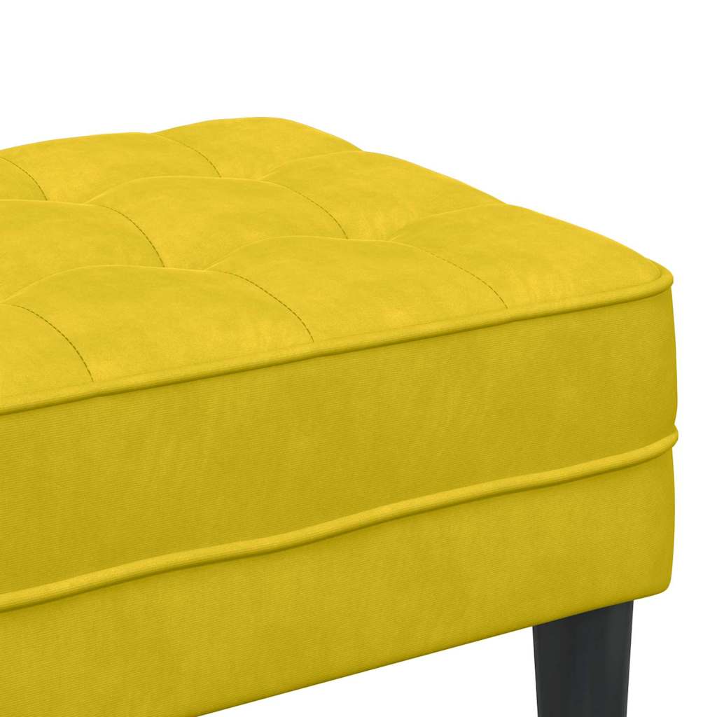 Benk Gul 113x57x39 cm Fløyel
