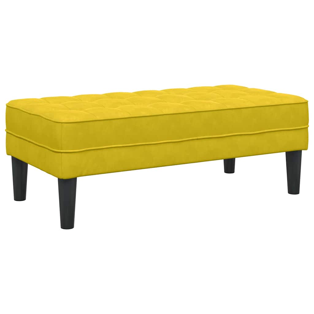 Benk Gul 113x57x39 cm Fløyel