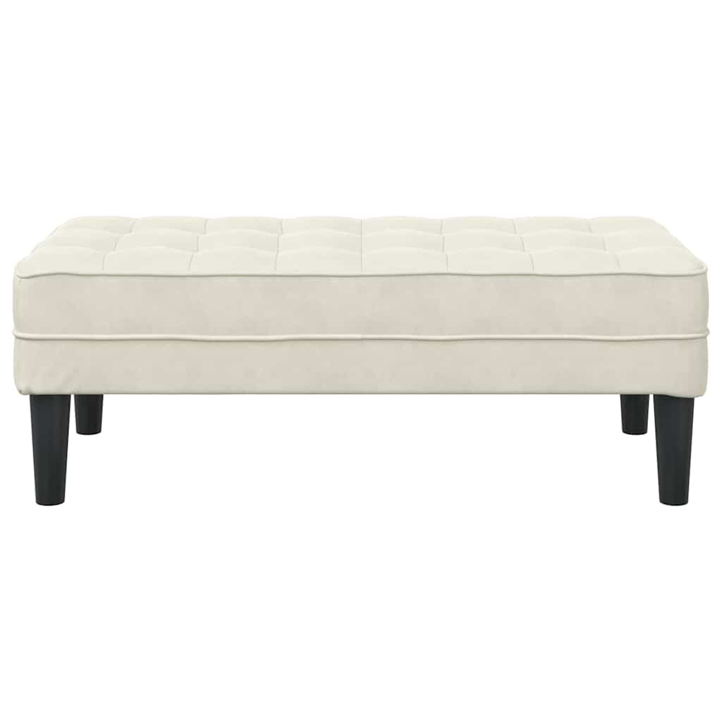 Benk Krem 113 cm Fløyel