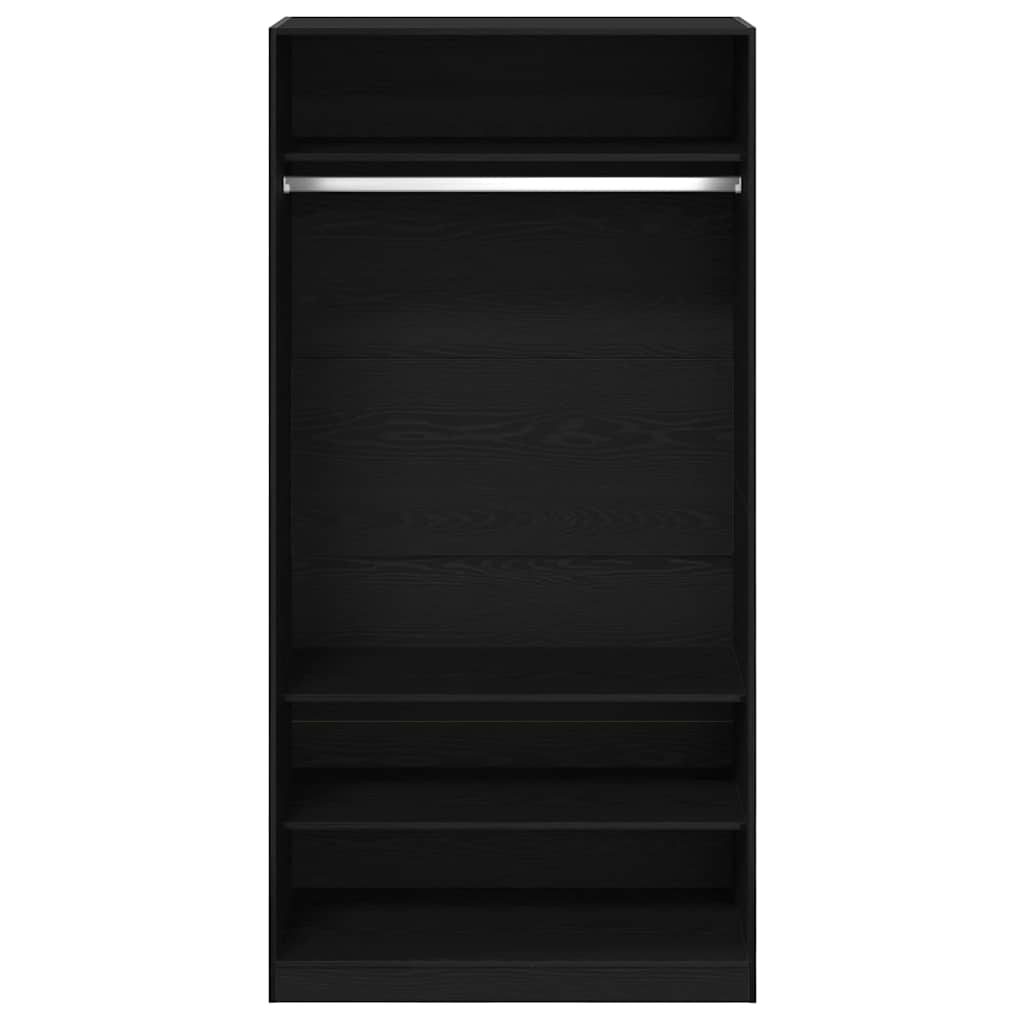 Black Oak Garderobe 100 x 50 x 200 cm - Laget av konstruert tre