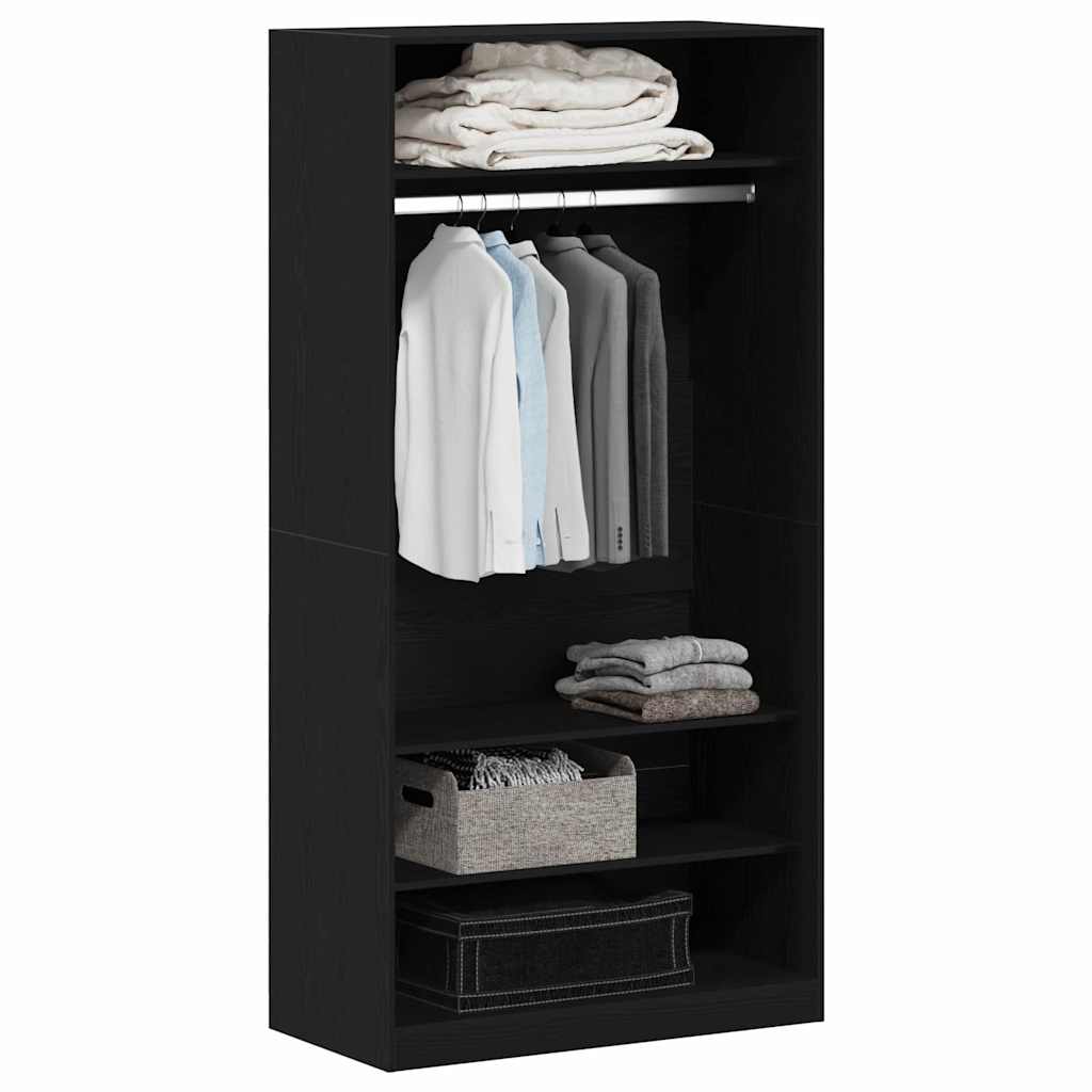 Black Oak Garderobe 100 x 50 x 200 cm - Laget av konstruert tre