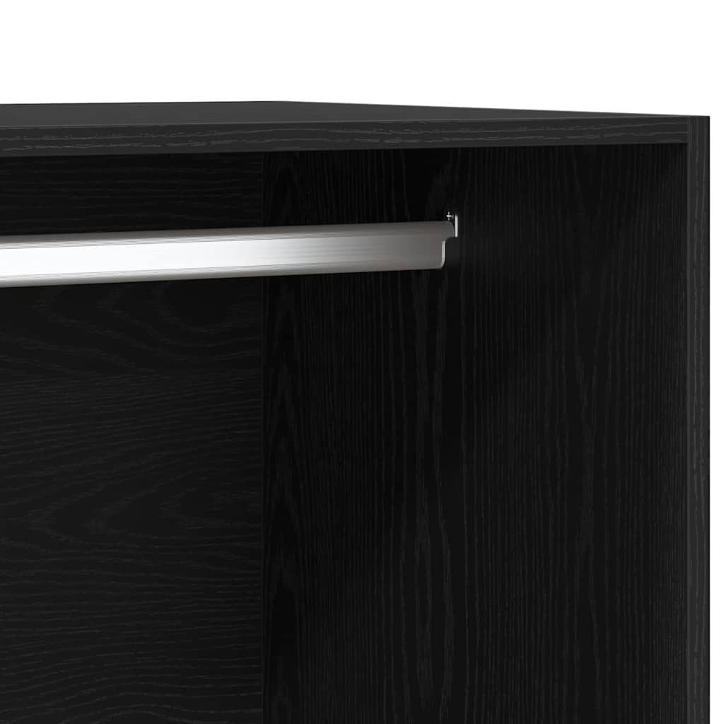 Garderobe - Svart Eik, 50 x 50 x 200 cm, Laget av konstruert tre