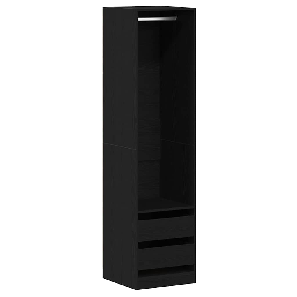 Garderobe - Svart Eik, 50 x 50 x 200 cm, Laget av konstruert tre
