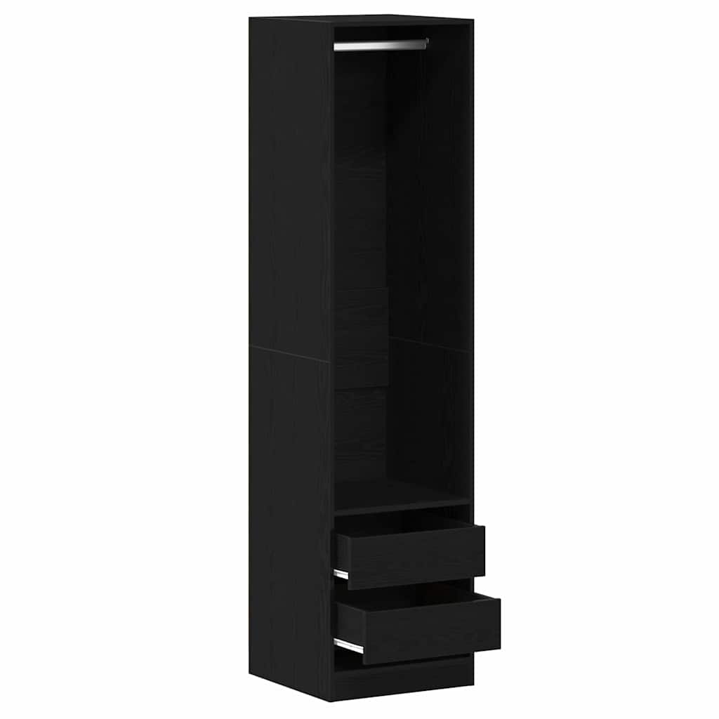 Garderobe - Svart Eik, 50 x 50 x 200 cm, Laget av konstruert tre
