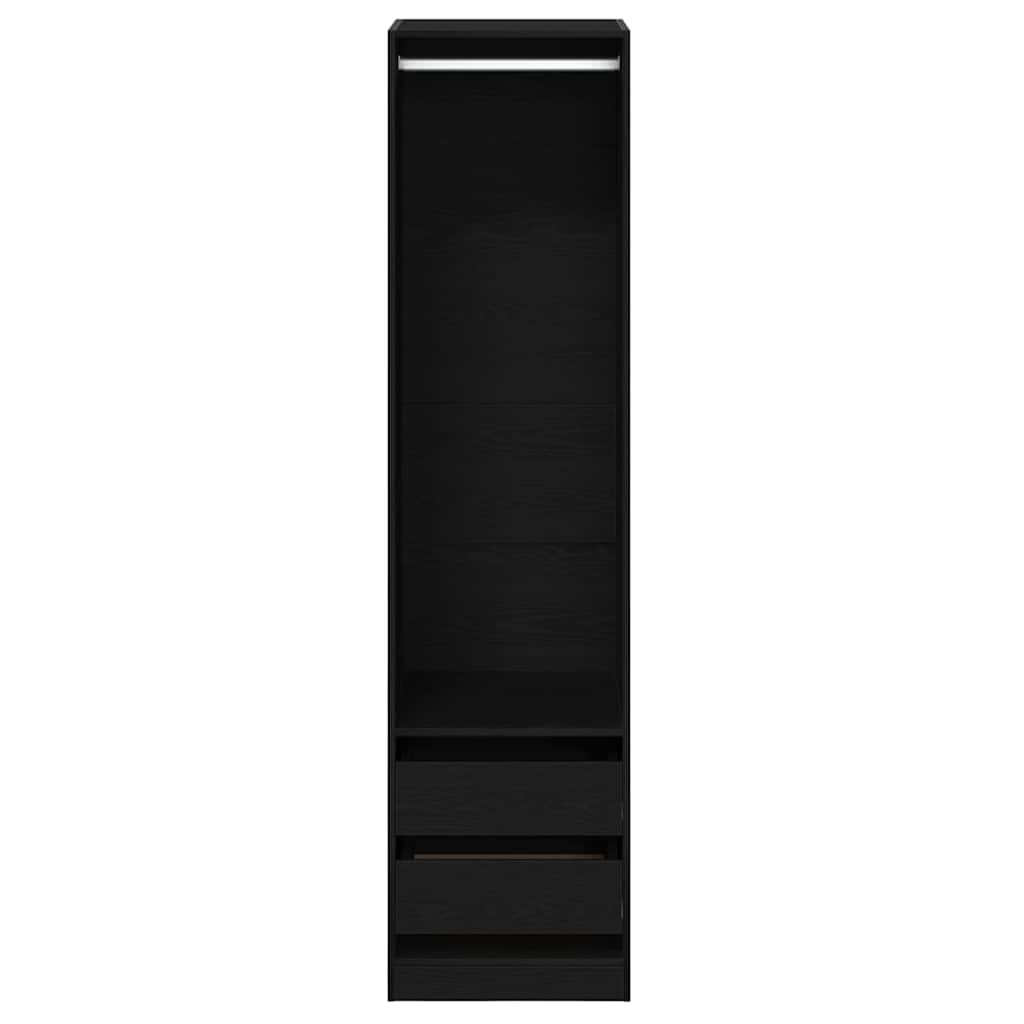 Garderobe - Svart Eik, 50 x 50 x 200 cm, Laget av konstruert tre
