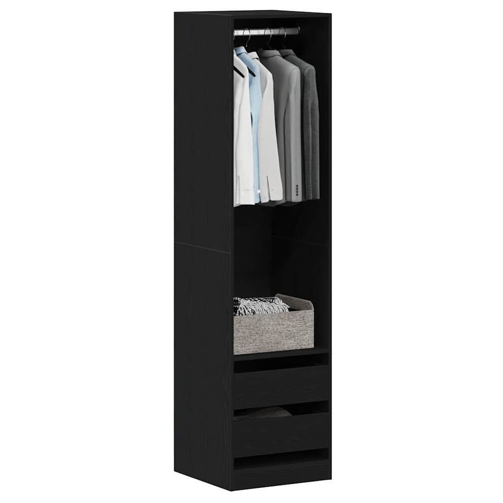 Garderobe - Svart Eik, 50 x 50 x 200 cm, Laget av konstruert tre