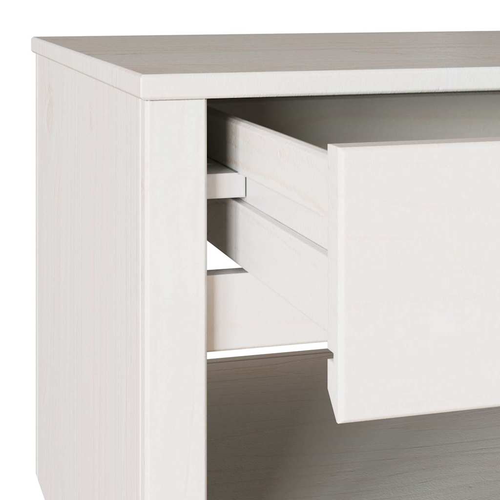 Kaffebord "DRAMMEN" Hvitt 99x55x45 cm Solid Tre Furu