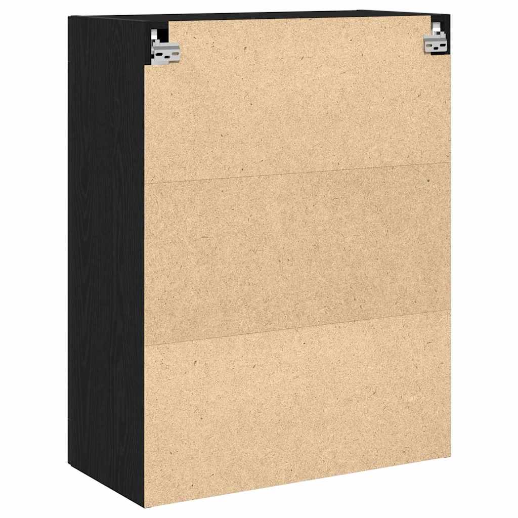 Vegghengt skap Svart eik 69.5 x 34 x 90 cm Konstruert tre