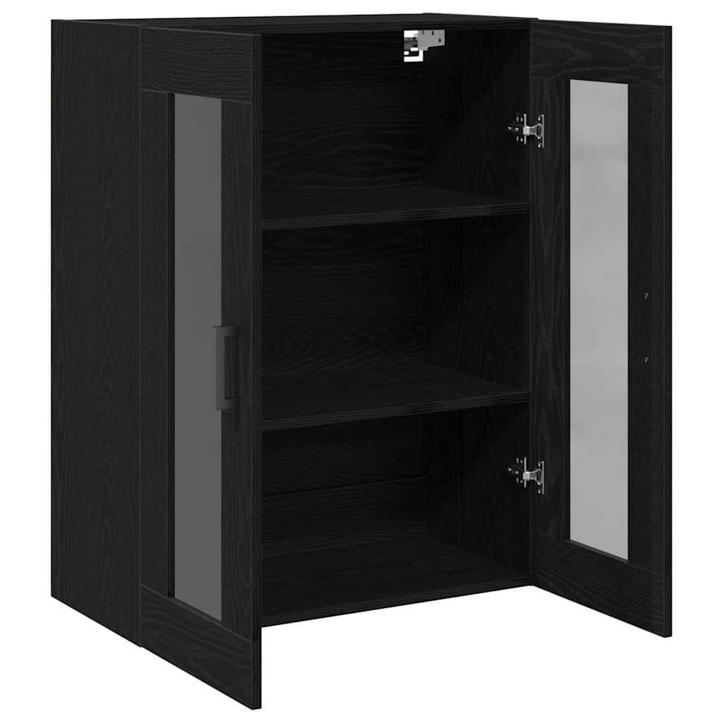 Vegghengt skap Svart eik 69.5 x 34 x 90 cm Konstruert tre