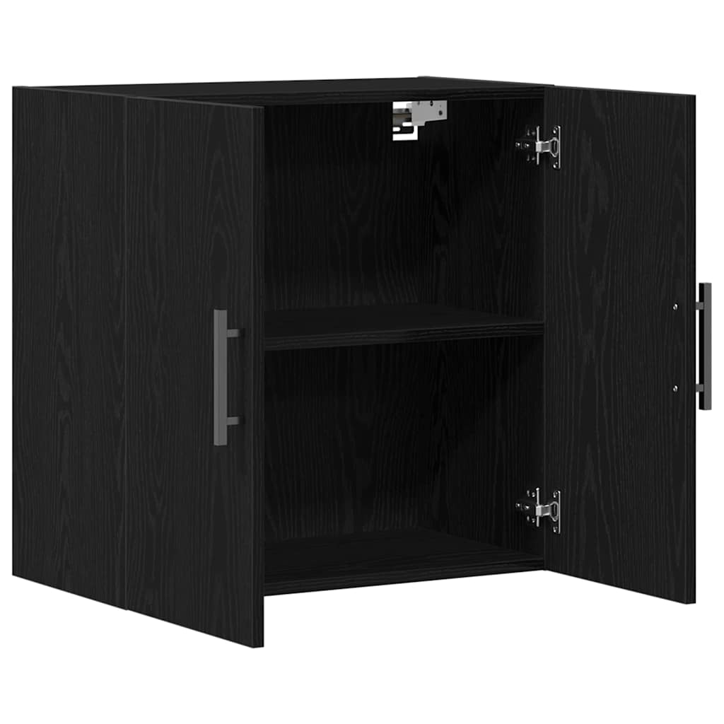 Veggskap Svart Eik 60x31x60 cm Konstruert Tre