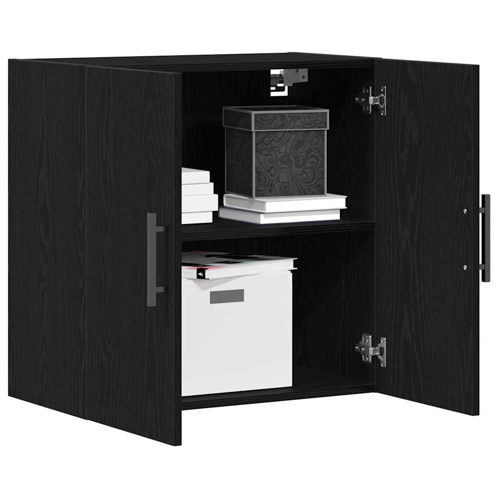 Veggskap Svart Eik 60x31x60 cm Konstruert Tre