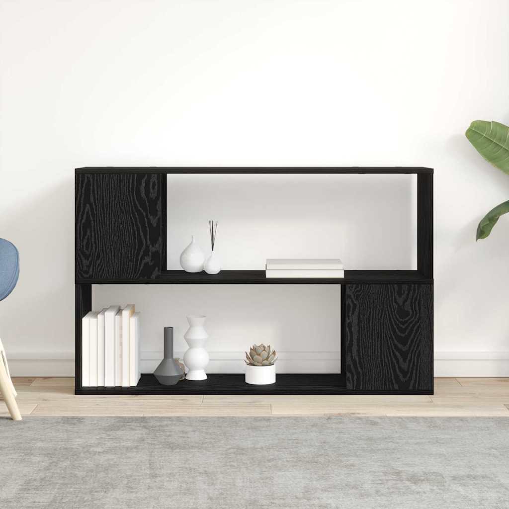 Bokhylle i Svart Eik 100x24x63 cm, Laget av Konstruert Tre