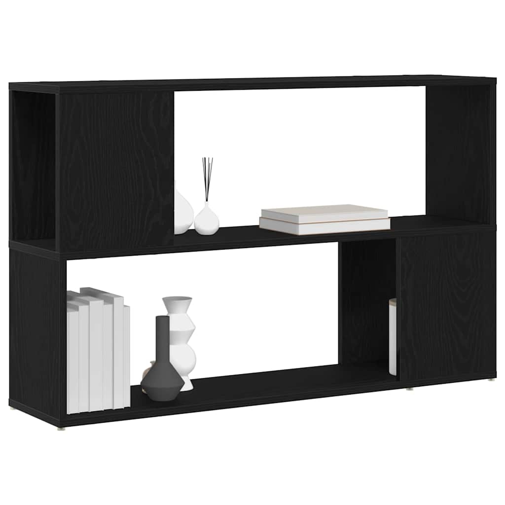 Bokhylle i Svart Eik 100x24x63 cm, Laget av Konstruert Tre