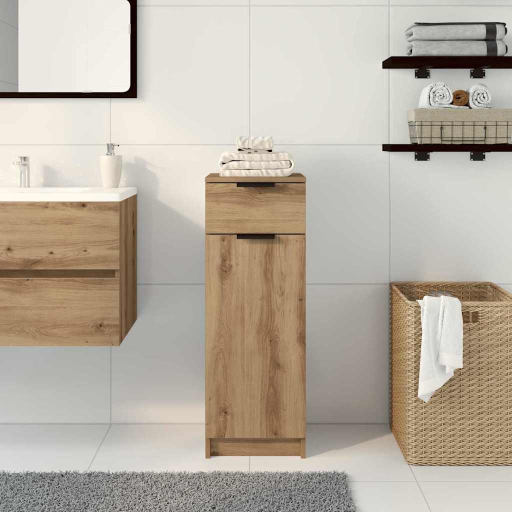 Baderomsskap Håndverker Eik 32x34x90 cm Konstruert Tre