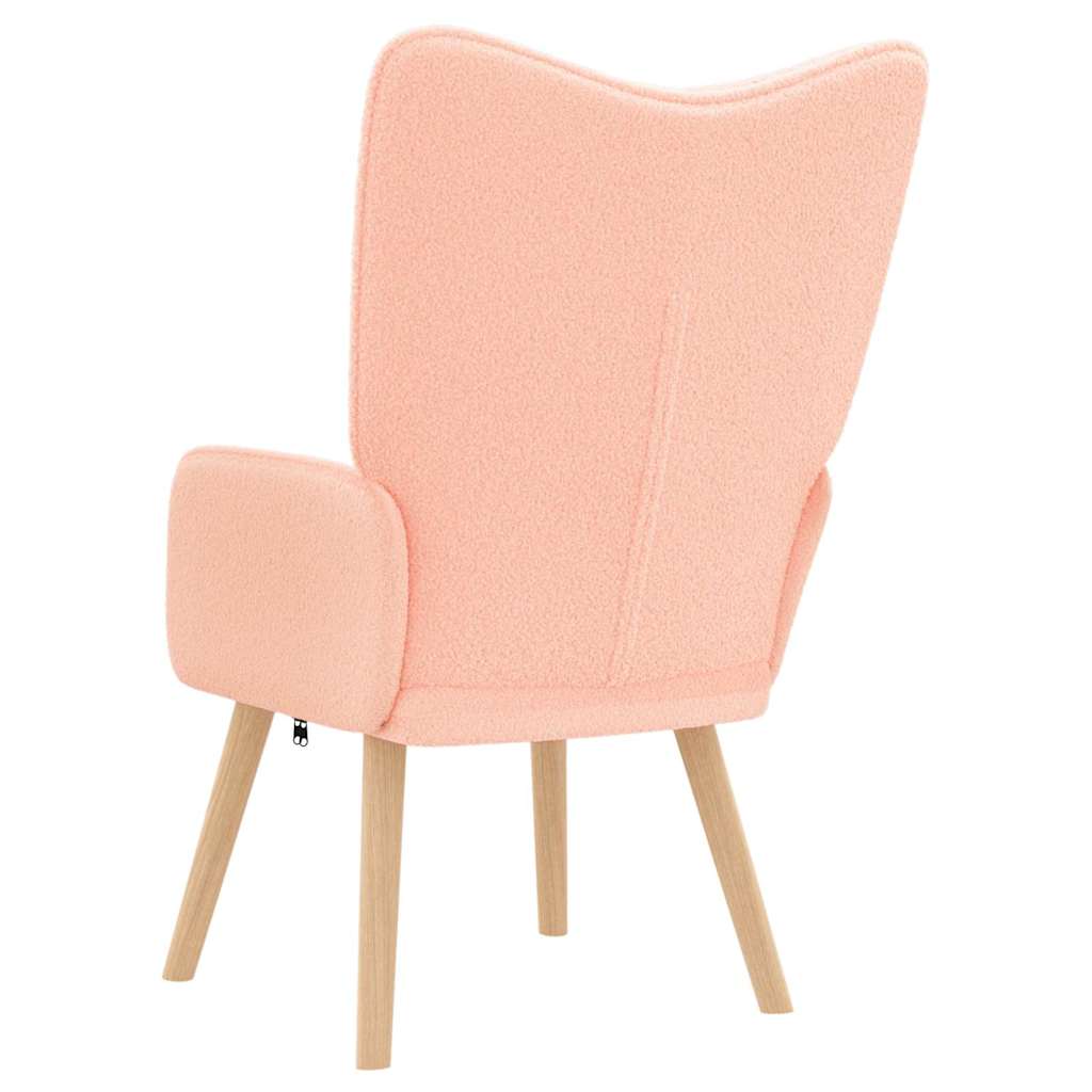 Relaxestol Rosa Curly Ull-lignende Stoff