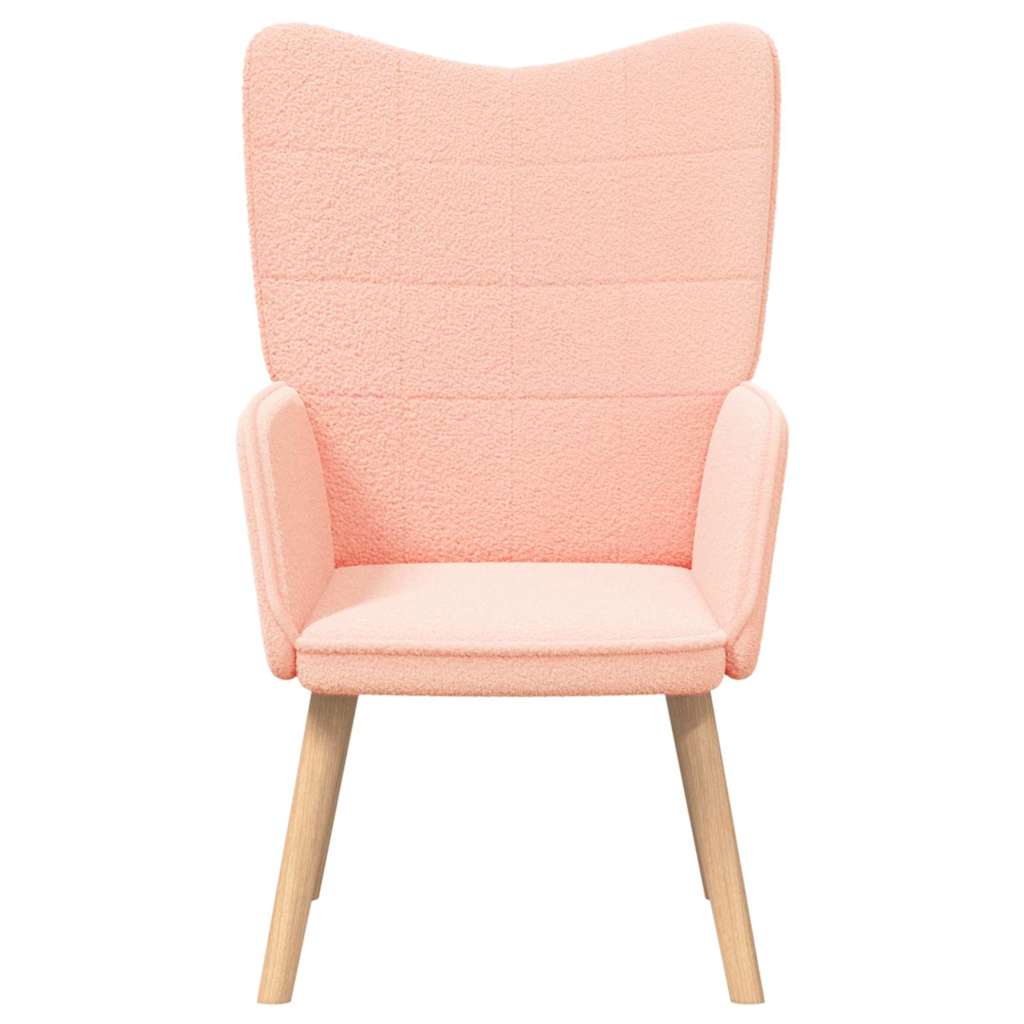 Relaxestol Rosa Curly Ull-lignende Stoff