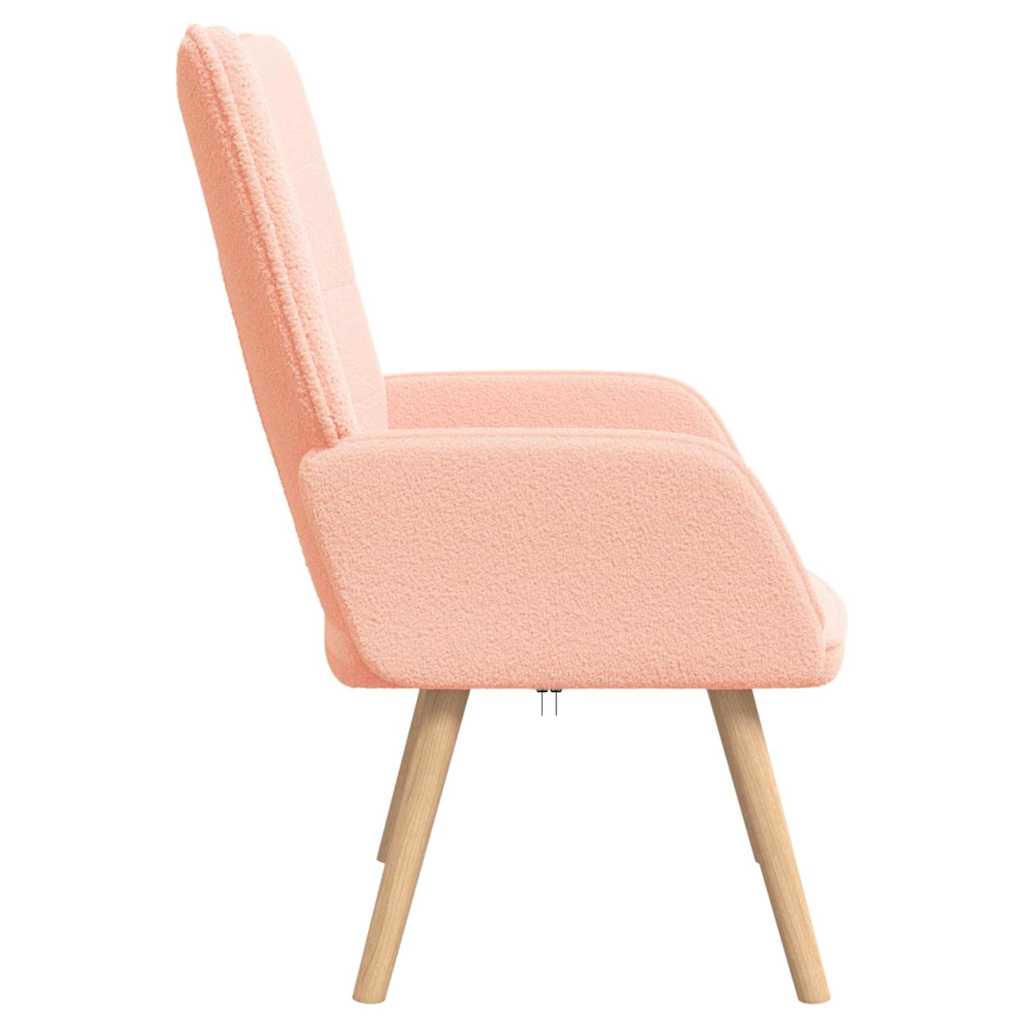 Relaxestol Rosa Curly Ull-lignende Stoff