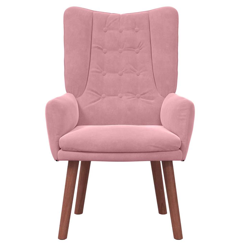 Avslappende Stol Rosa Fløyel