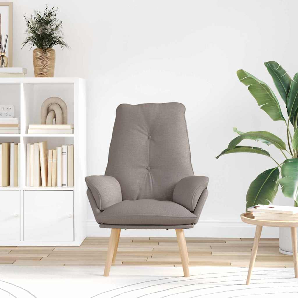 Avslappende stol Taupe Stoff