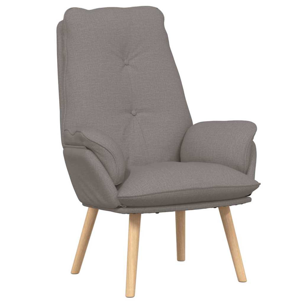 Avslappende stol Taupe Stoff