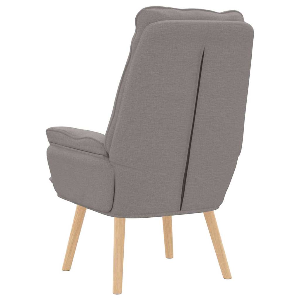 Avslappende stol Taupe Stoff