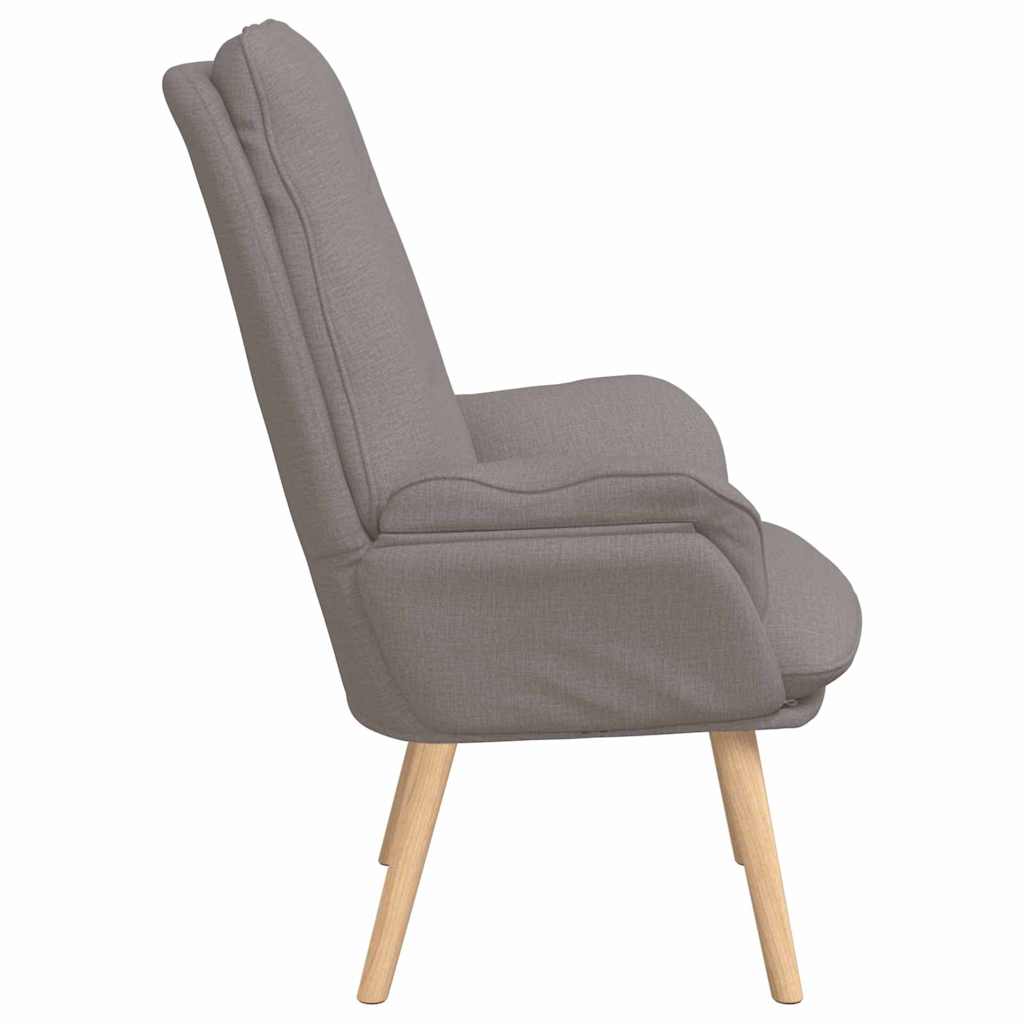 Avslappende stol Taupe Stoff