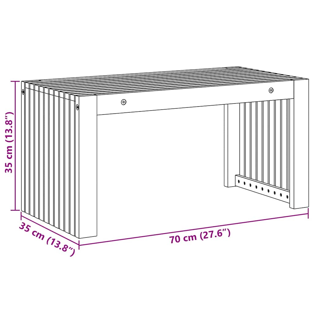Hage Kaffebord 70x35x35 cm Solid Tre Akasie