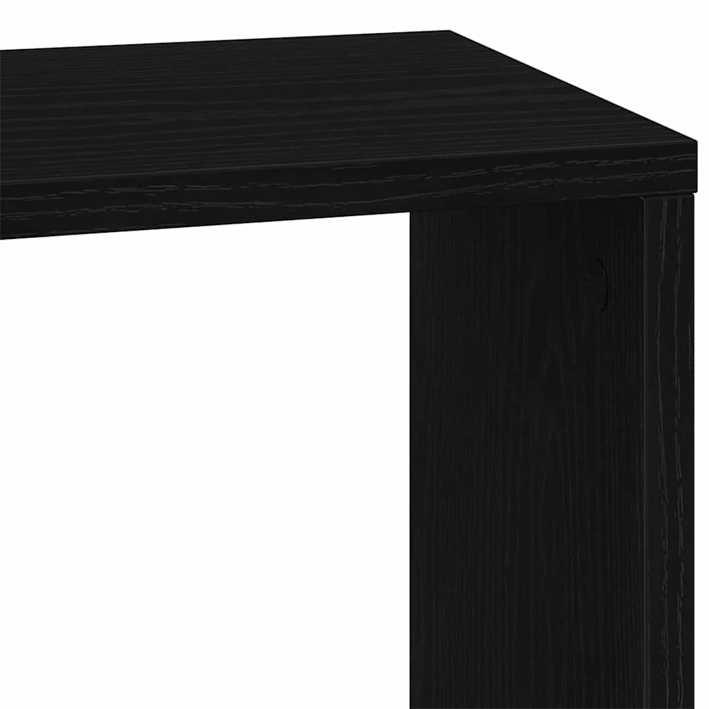 Bokhylle 5-lags Svart Eik 45x23,5x162,5 cm Konstruert Tre