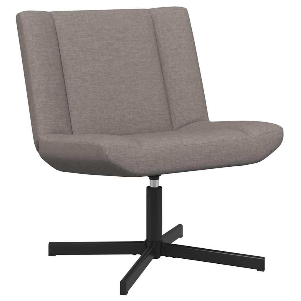 Accentstol Taupe Stoff, Metallbase Standard Ergonomisk