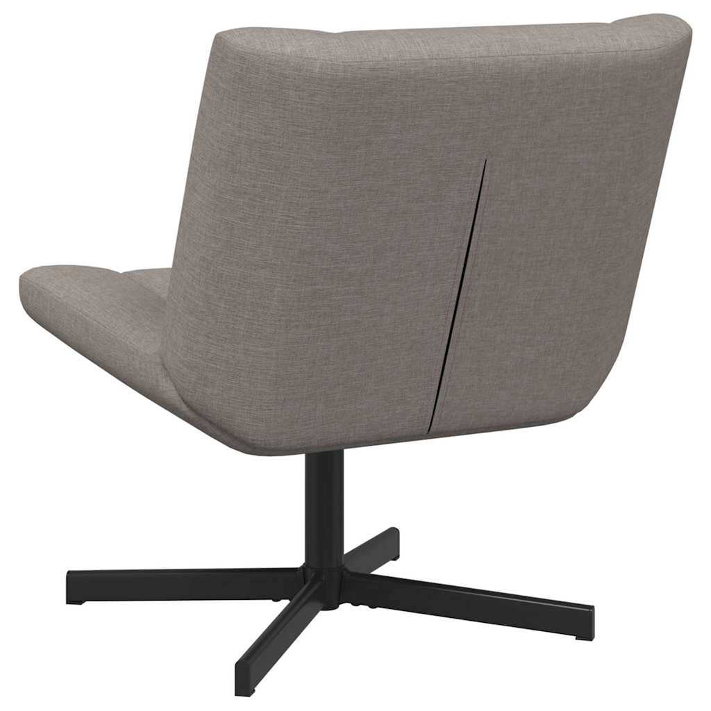 Accentstol Taupe Stoff, Metallbase Standard Ergonomisk