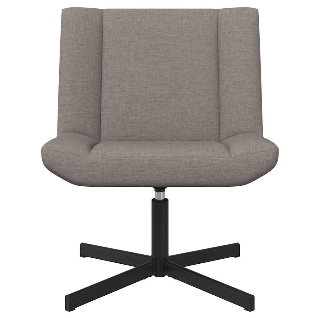 Accentstol Taupe Stoff, Metallbase Standard Ergonomisk