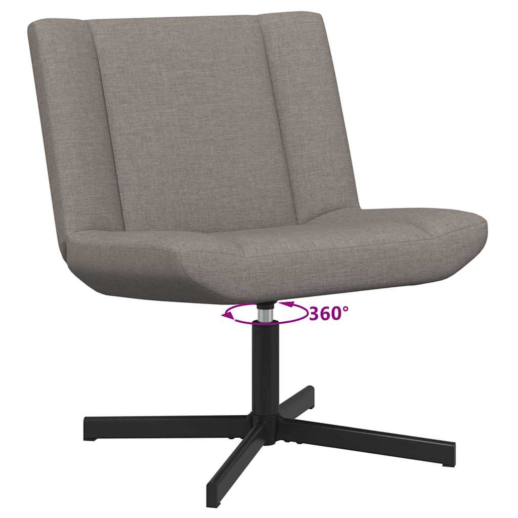 Accentstol Taupe Stoff, Metallbase Standard Ergonomisk