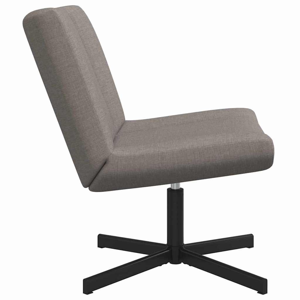 Accentstol Taupe Stoff, Metallbase Standard Ergonomisk