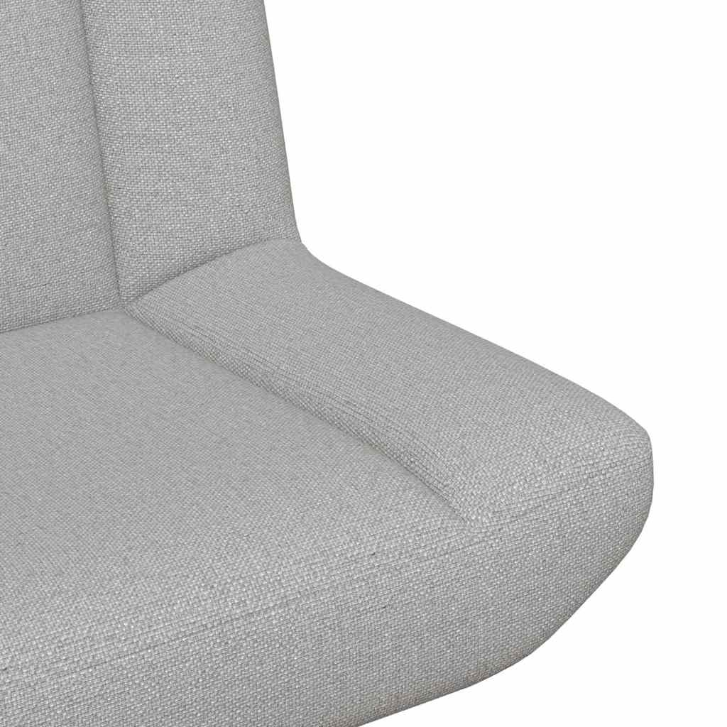 Accentstol Lysegrå Stoffpolstring og metallbase Standard størrelse