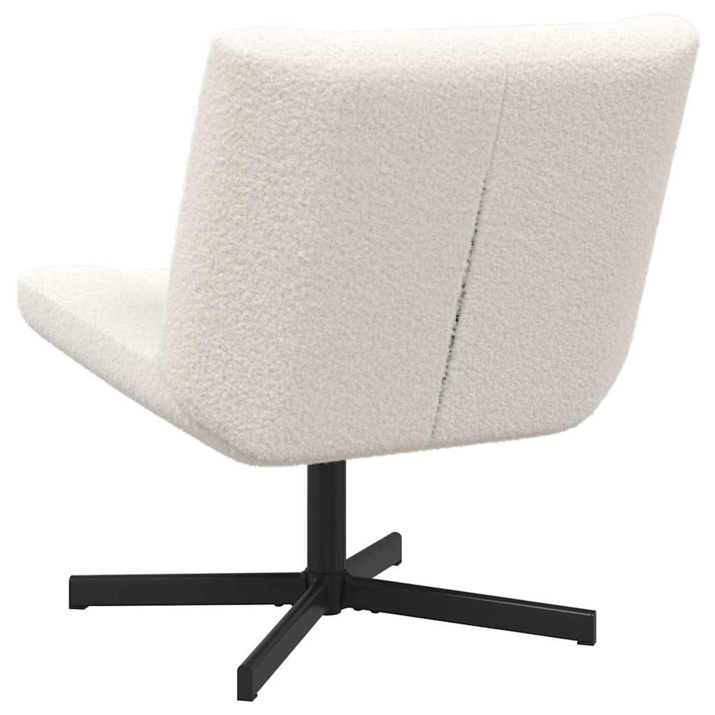 Accent Stol Kremhvitt Stoff Middels Ergonomisk Accent Stol