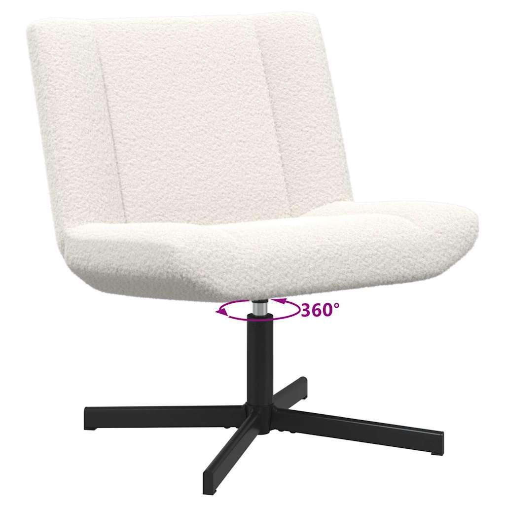 Accent Stol Kremhvitt Stoff Middels Ergonomisk Accent Stol