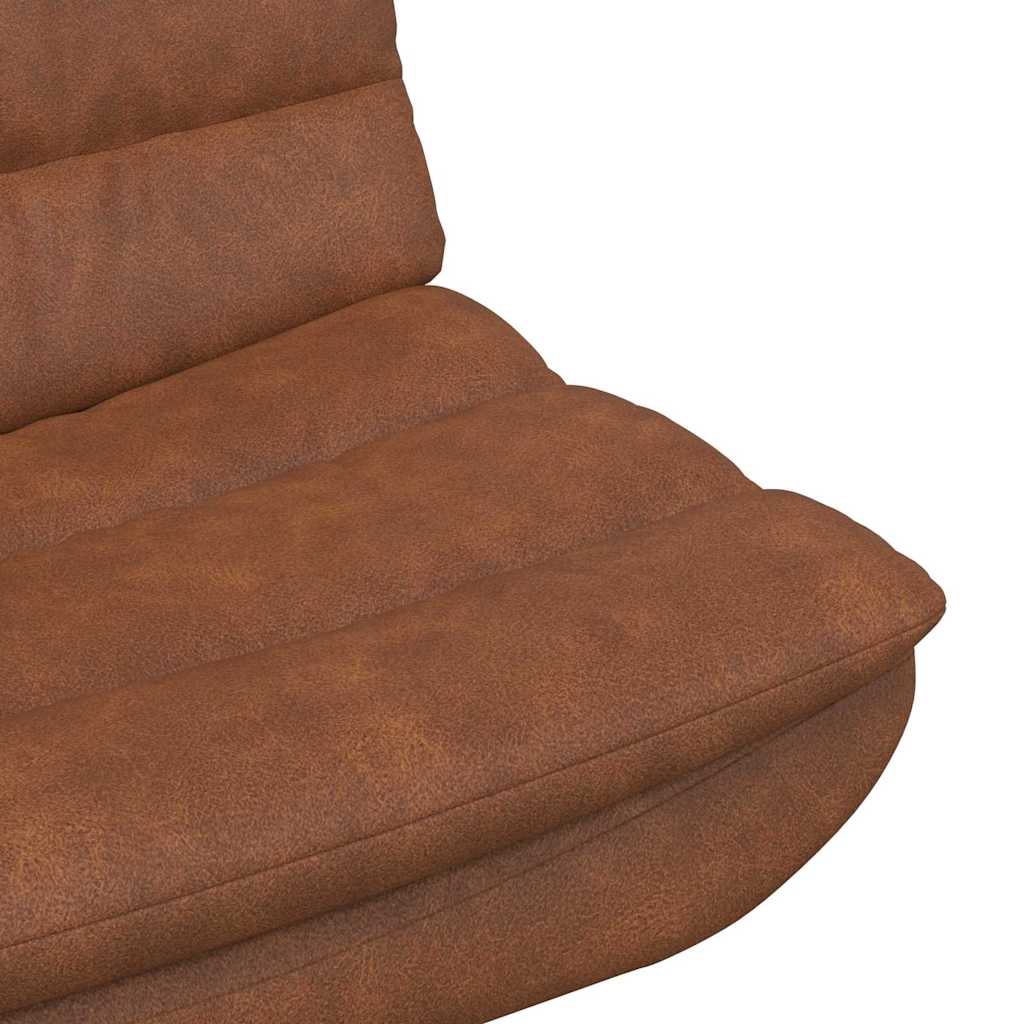 Accent Stol Brun Kunstlær, Metall Medium Sving Accent Stol