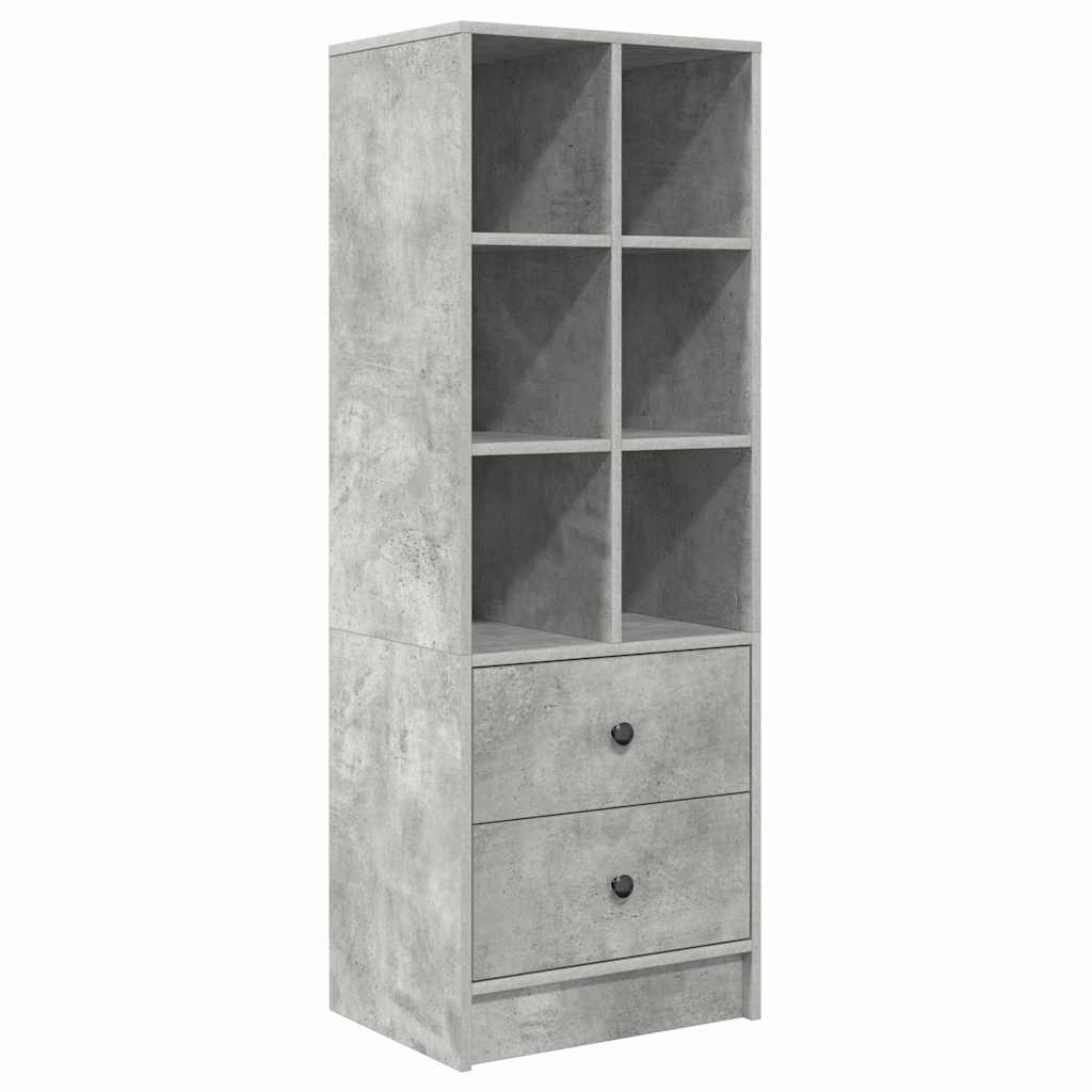 Skrivebord med lagring 2 pcs Betonggrå 70 x 50 x 76 cm