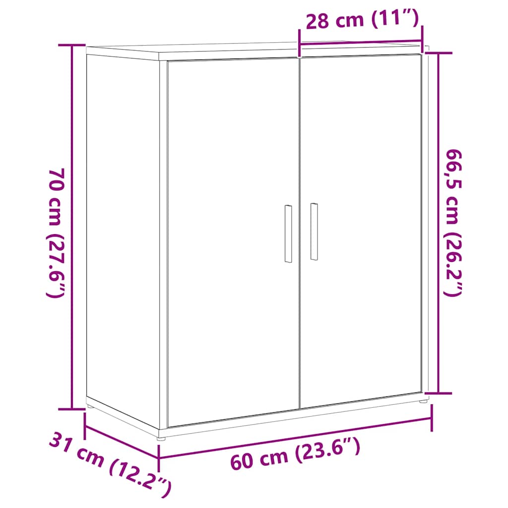 Skjenk gammelt tre 60x31x70 cm konstruert tre